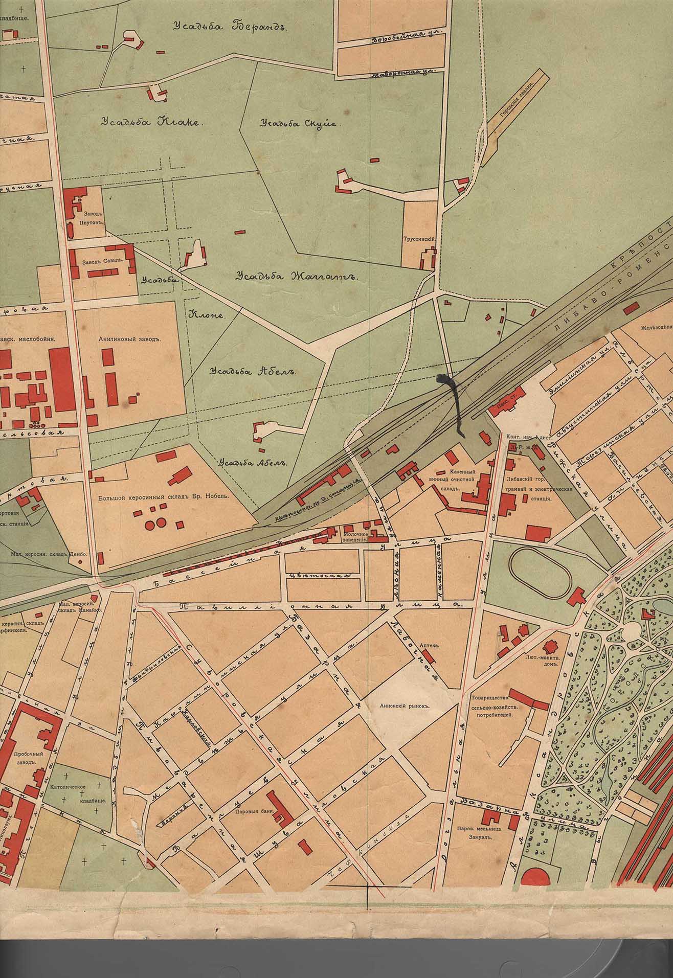 Tramvajs 1903. gada pilsētas kartē